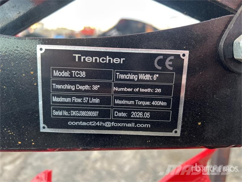  GIYI GY-D39F 39 in Skid Steer Trencher (Unused) ماكينات حفر خنادق