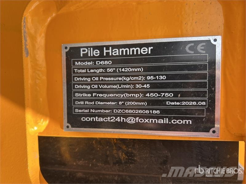 GIYI GY-D680 Skid Steer Post Driver (Unused) Fencing equipment
