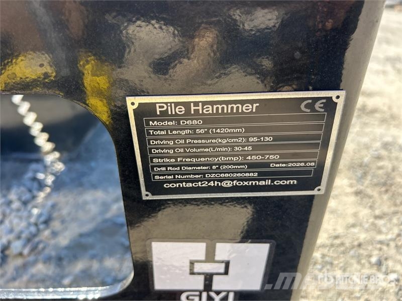 GIYI GY-D680 Skid Steer Post Driver (Unused) Fencing equipment