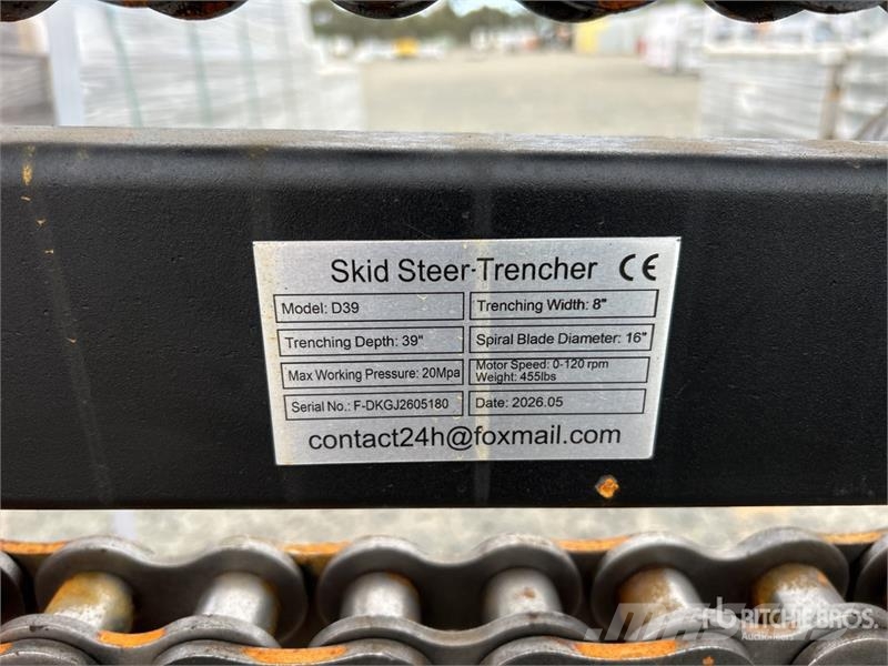 GIYI GY-D93 39 in Skid Steer Trencher (Unused) Trenchers