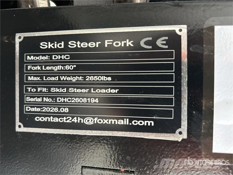 GIYI GY-DHC 59 in Skid Steer Forks (Unused) Widły