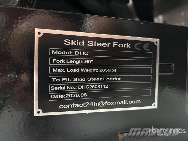 GIYI GY-DHC 59 in Skid Steer Forks (Unused) Trukkihaarukat