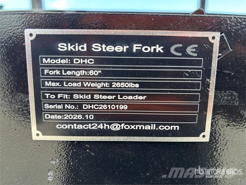 GIYI GY-DHC 59 in Skid Steer Forks (Unused) Vidlica