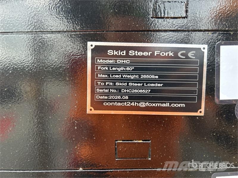 GIYI GY-DHC 60 in Skid Steer Forks (Unused) Pallgafflar