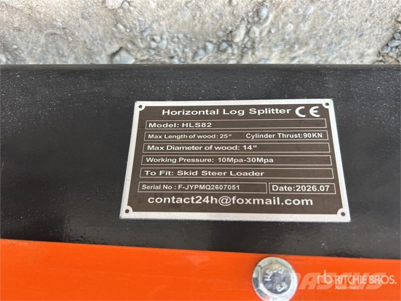 GIYI GY-HLS82 25 in Skid Steer Log Splitter (Unuse Brændekløvere og træskærere