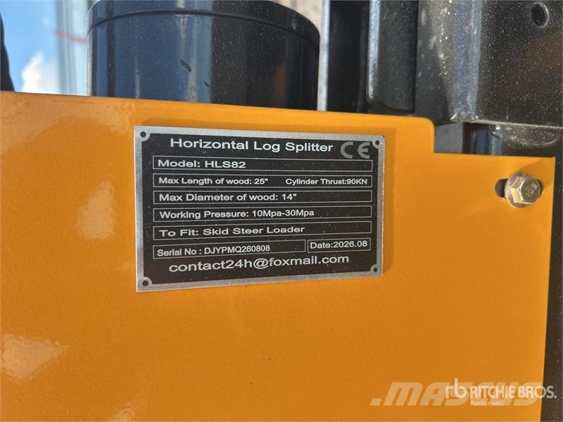  GIYI GY-HLS82 25 in Skid Steer Log Splitter (Unuse Cepilniki, lesni drobilci, in žage