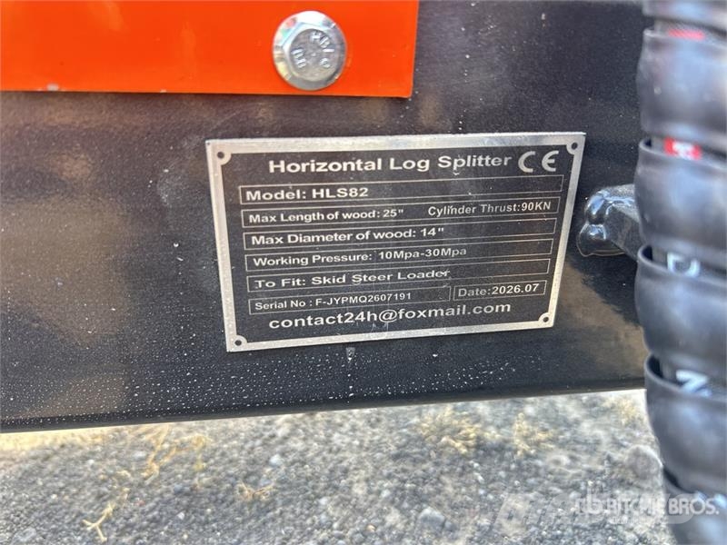 GIYI GY-HLS82 25 in Skid Steer Log Splitter (Unuse Cepilniki, lesni drobilci, in žage