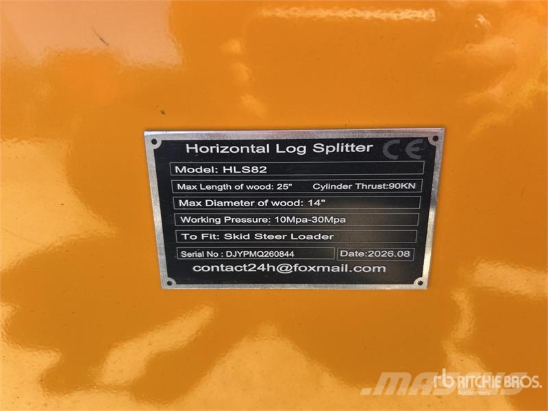 GIYI GY-HLS82 25 in Skid Steer Log Splitter (Unuse Koka šķēlēji, frēzes, šķeldotāji