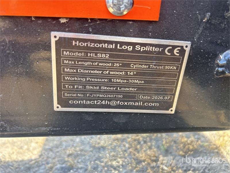  GIYI GY-HLS82 25 in Skid Steer Log Splitter (Unuse Cepilniki, lesni drobilci, in žage