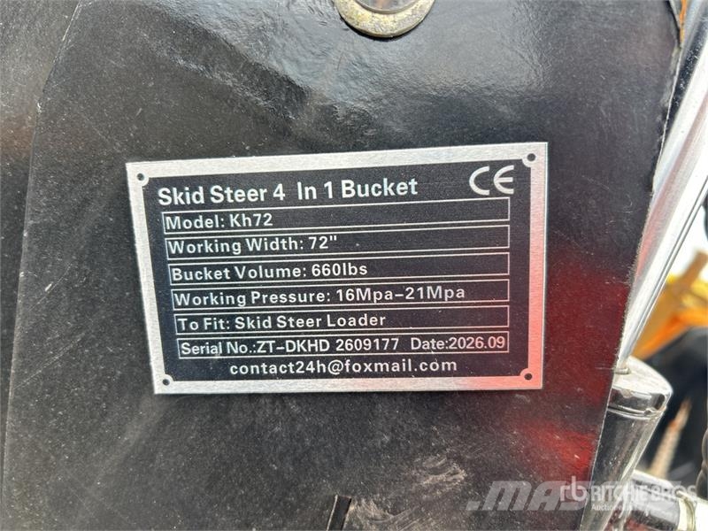  GIYI GY-KH72 72 in Multi-Purpose Skid Steer Bucket 挖斗