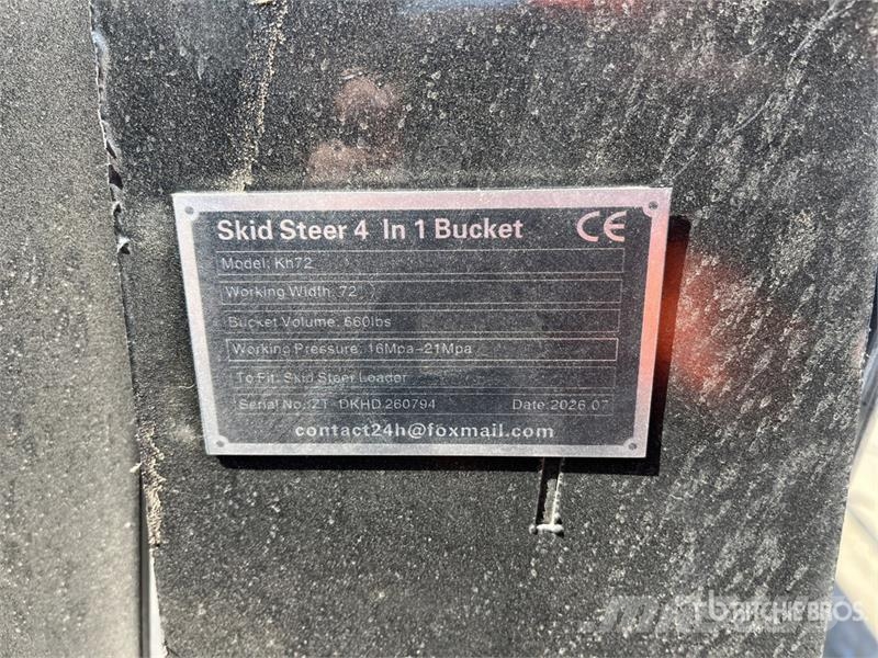  GIYI GY-KH72 72 in Multi-Purpose Skid Steer Bucket Skovle