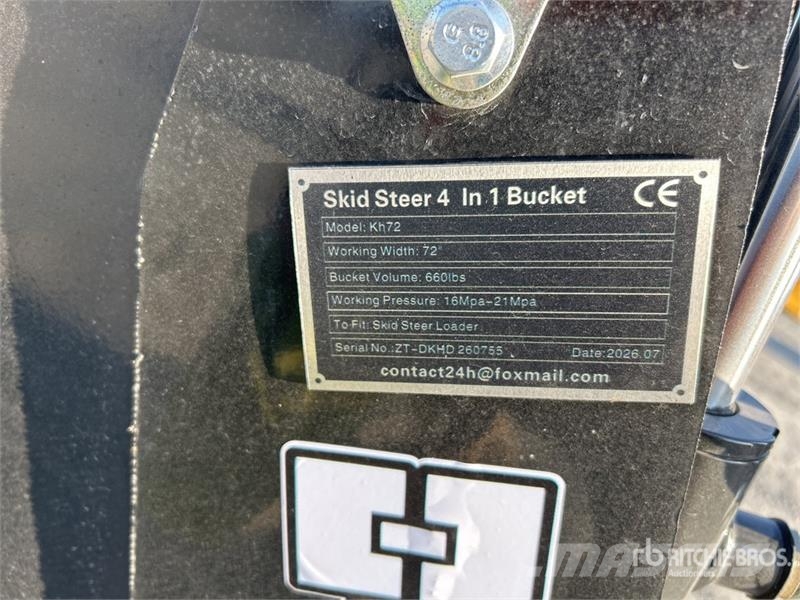 GIYI GY-KH72 72 in Multi-Purpose Skid Steer Bucket Кофи