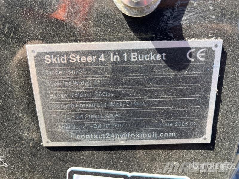 GIYI GY-KH72 72 in Multi-Purpose Skid Steer Bucket Buckets