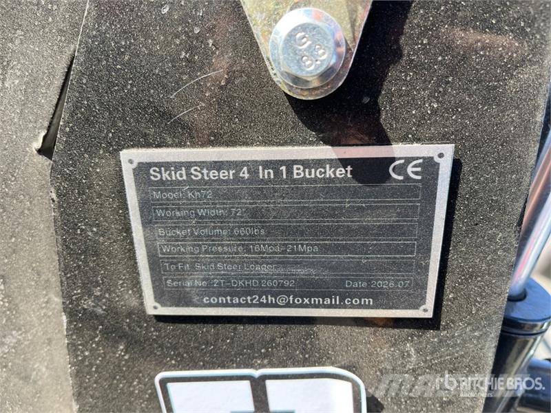 GIYI GY-KH72 72 in Multi-Purpose Skid Steer Bucket Skovle
