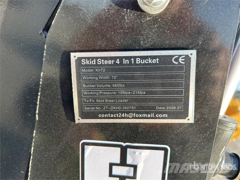 GIYI GY-KH72 72 in Multi-Purpose Skid Steer Bucket Кофи