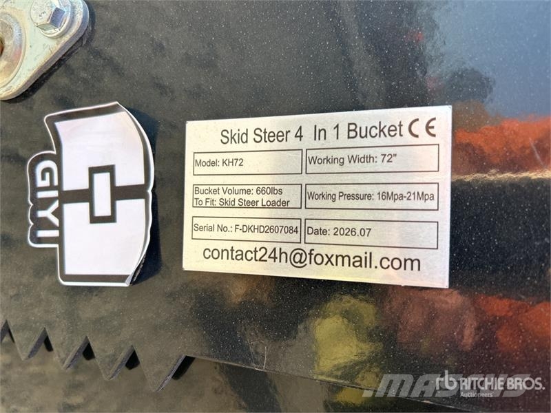  GIYI GY-KH72F 72 in Multi-Purpose Skid Steer Bucke Кофи
