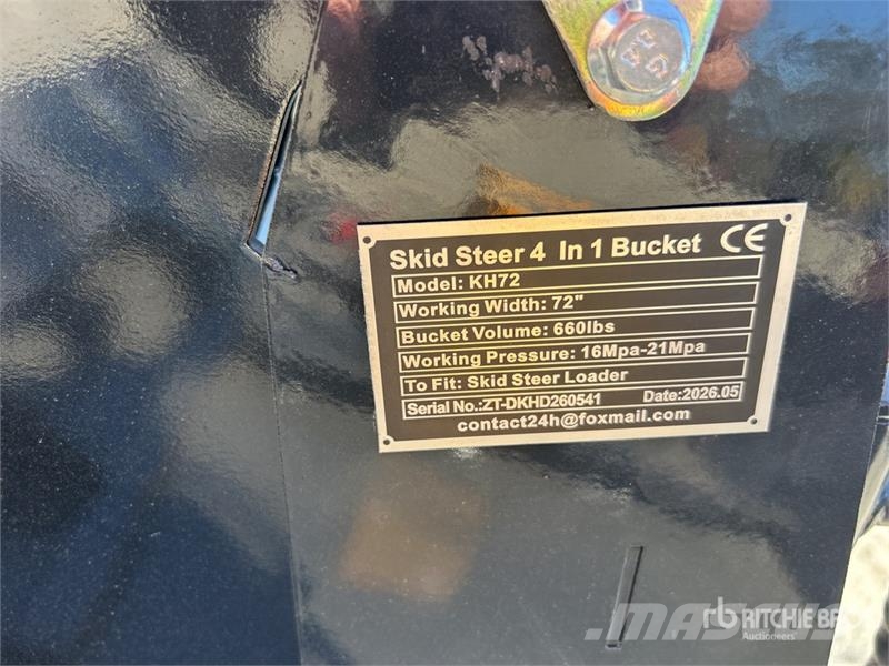  GIYI GY-KH72F 72 in Multi-Purpose Skid Steer Bucke دلاء