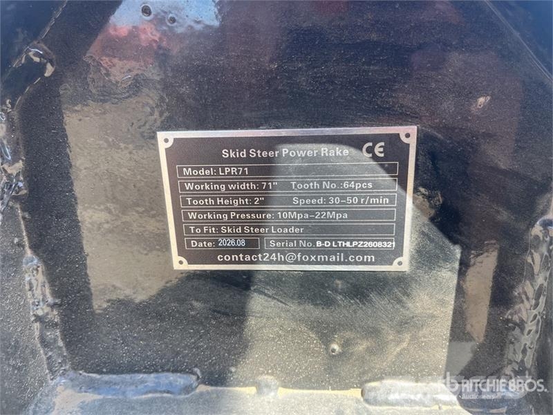 GIYI GY-LPR71 Skid Steer Power Rake (Unused) Граблі і сінозворушувачі