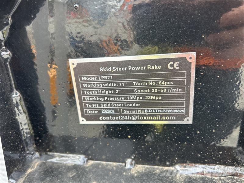  GIYI GY-LPR71 Skid Steer Power Rake (Unused) Rastrilladoras y rastrilladoras giratorias