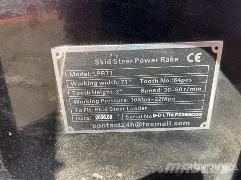 GIYI GY-LPR71 Skid Steer Power Rake (Unused) Raker og høyvendere