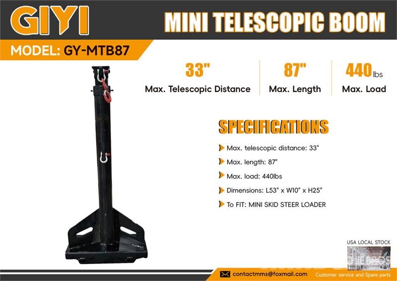 GIYI GY-MTB87 87 in Mini Skid Steer Telescopic Boo Other components
