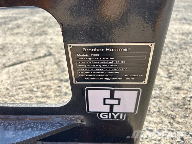 GIYI GY-P680 Skid Steer Breaker (Unused) Fejtőgépek