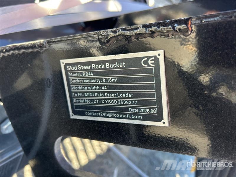GIYI GY-RB44 Rock Mini Skid Steer Bucket (Unused) Kauhat