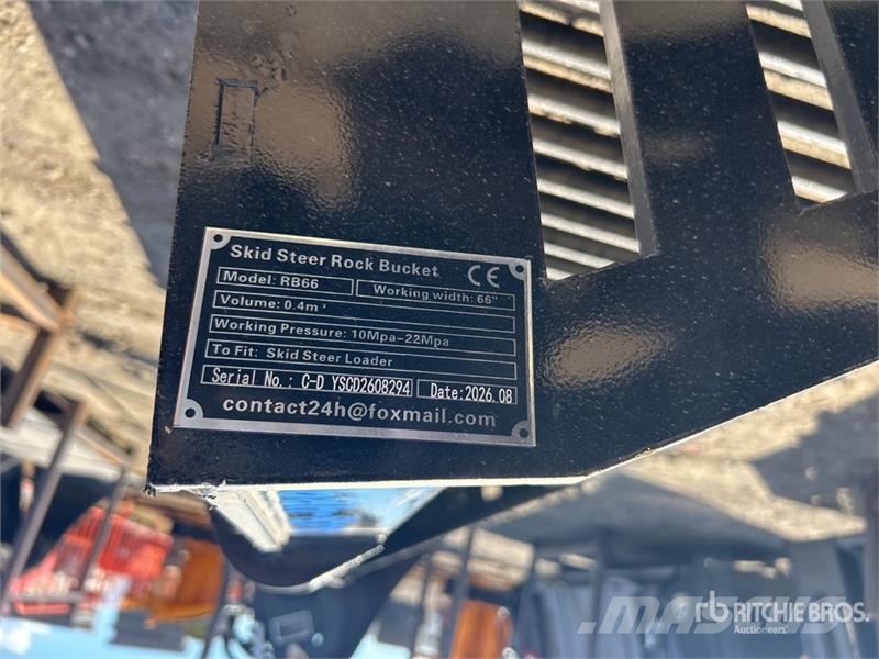 GIYI GY-RB66N 66 in Rock Skid Steer Bucket (Unused Buckets