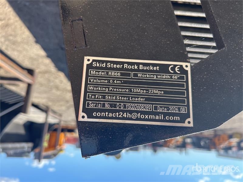 GIYI GY-RB66N 66 in Rock Skid Steer Bucket (Unused Buckets