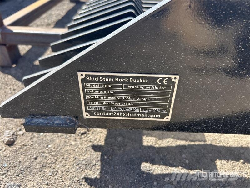GIYI GY-RB66N 66 in Rock Skid Steer Bucket (Unused Buckets