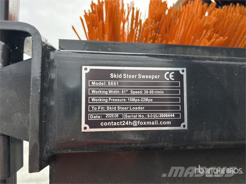 GIYI GY-SE61 61 in Skid Steer Broom (Unused) Четки