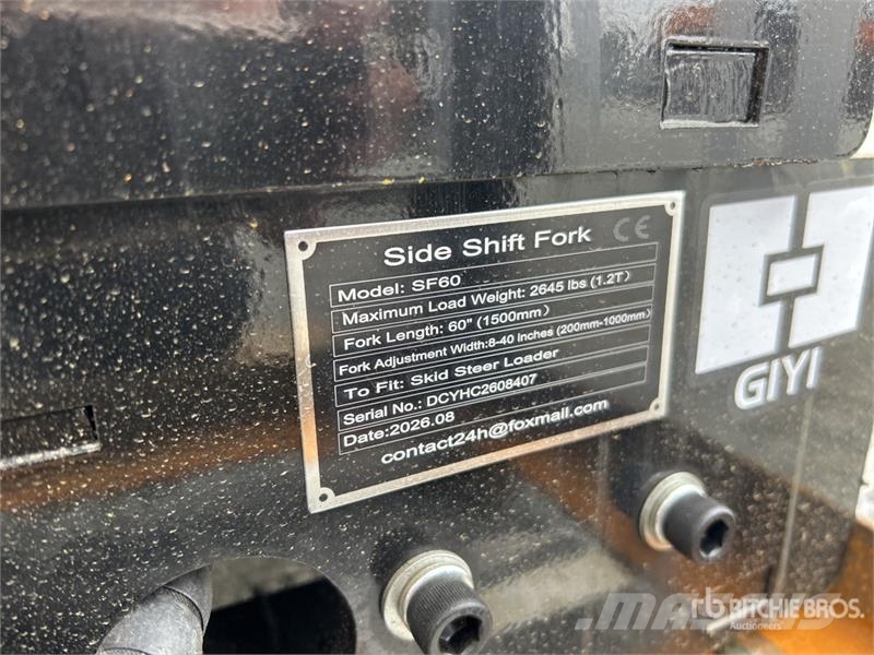  GIYI GY-SF60 60 in Skid Steer Forks (Unused) Pallgafflar