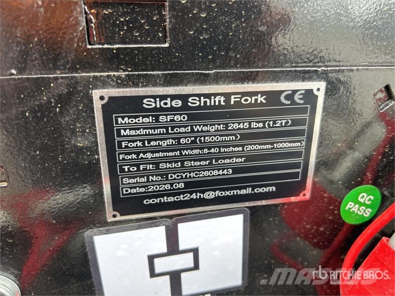 GIYI GY-SF60 60 in Skid Steer Forks (Unused) Widły
