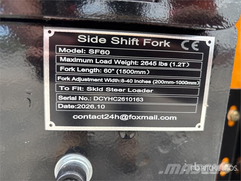 GIYI GY-SF60 60 in Skid Steer Forks (Unused) Vidlica
