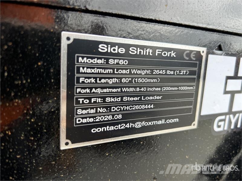 GIYI GY-SF60 60 in Skid Steer Forks (Unused) Trukkihaarukat