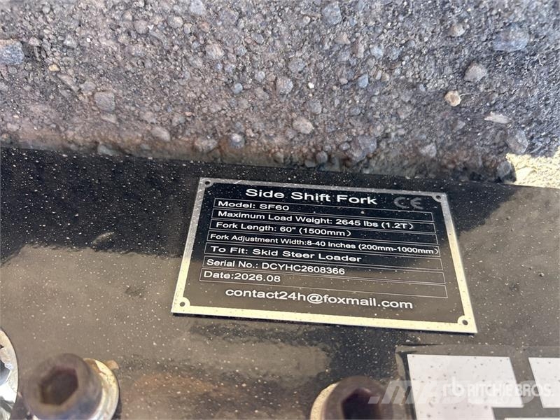 GIYI GY-SF60 60 in Skid Steer Forks (Unused) Вили