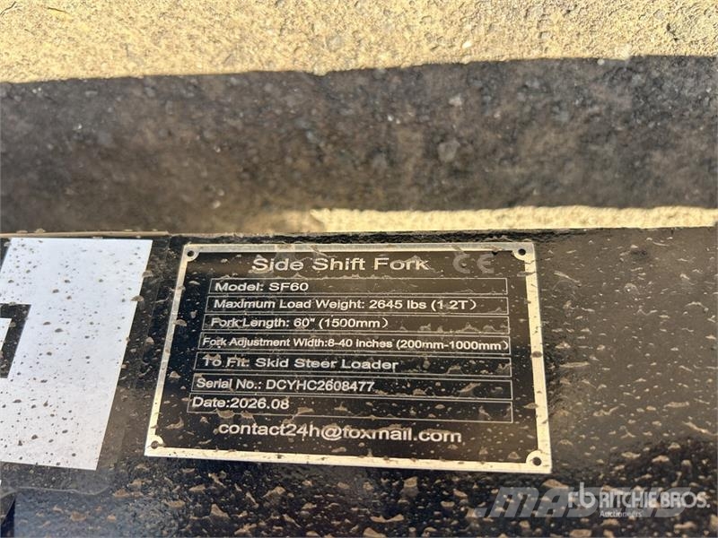 GIYI GY-SF60 60 in Skid Steer Forks (Unused) Вили