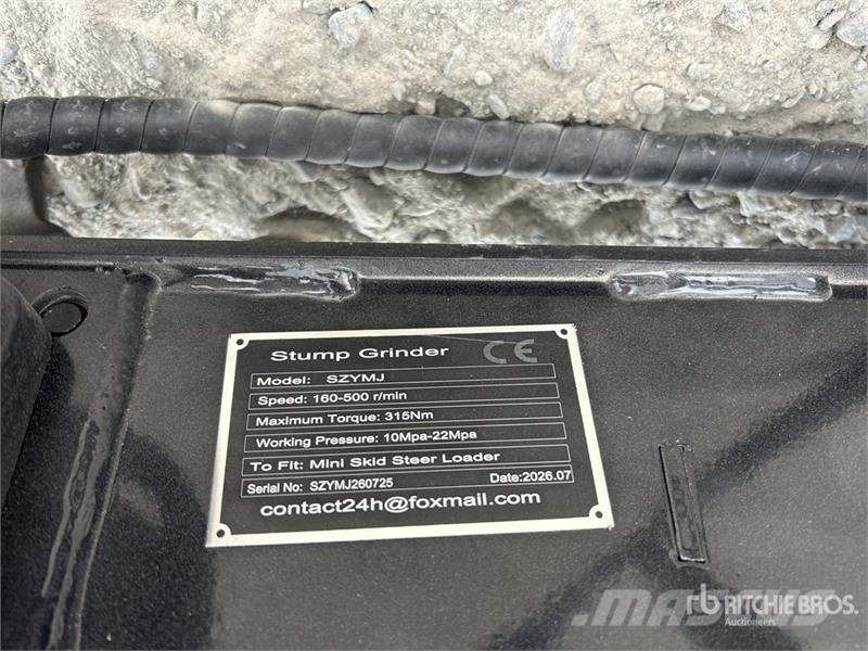  GIYI GY-SZYMJ Mini Skid Steer Stump Grinder (Unuse الكاسحات وقلابات التربة ذات المحركات