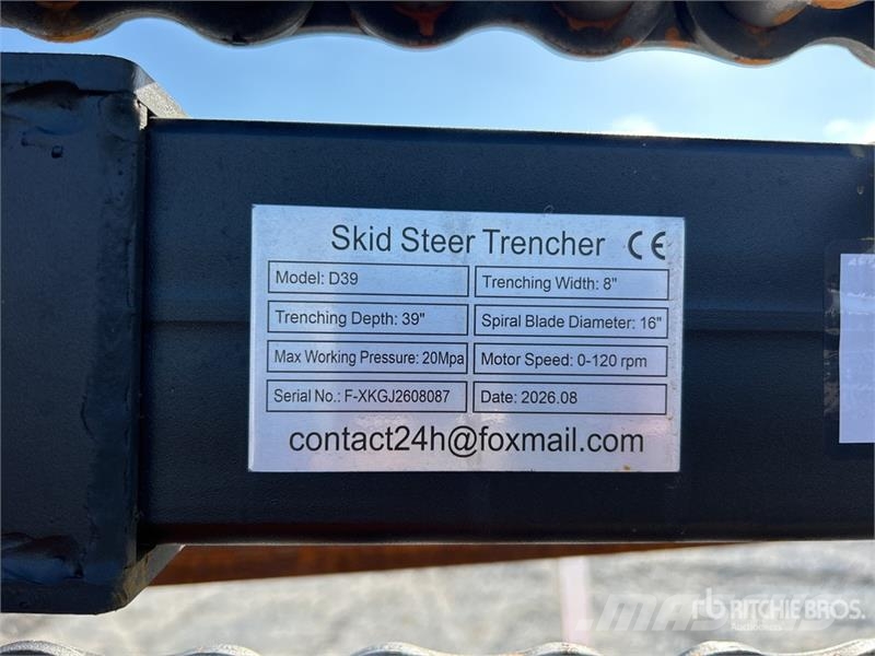 GIYI GY-X39 39 in Mini Skid Steer Trencher (Unused Excavatoare de santuri