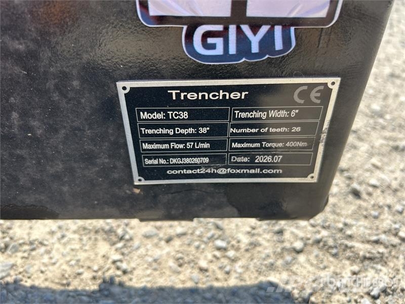 GIYI GY-Y D380 Skid Steer Trencher (Unused) Zanjadoras