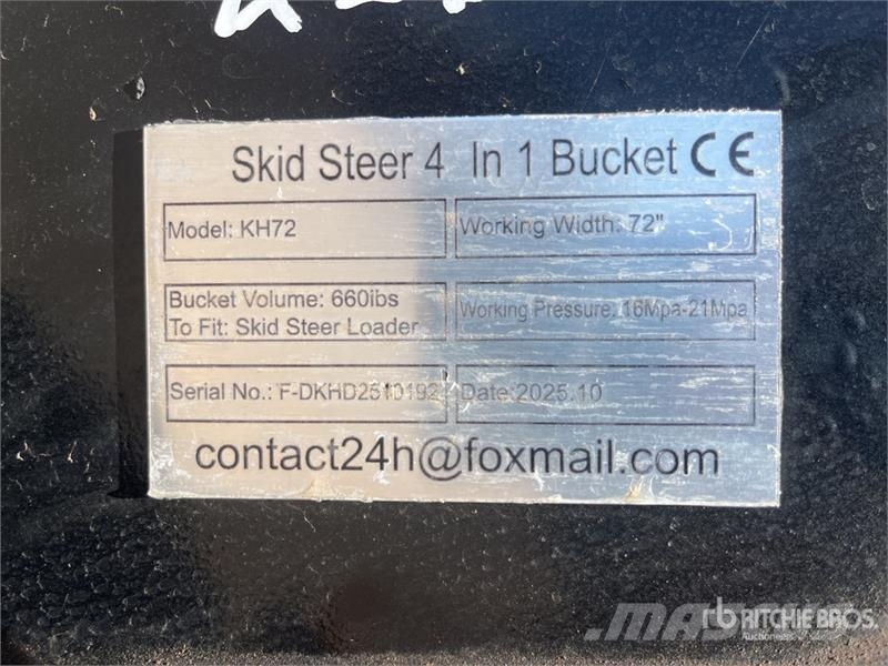  GIYI KH72 1150 mm Multi-Purpose Skid Steer Bucket  دلاء