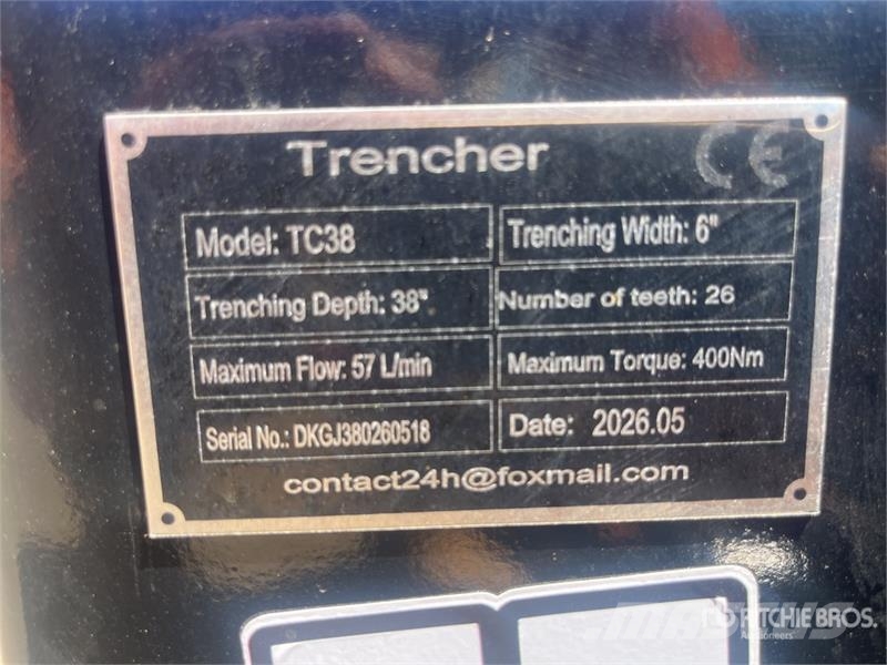 GIYI TC38 1150 mm Skid Steer Trencher (Unused) ماكينات حفر خنادق