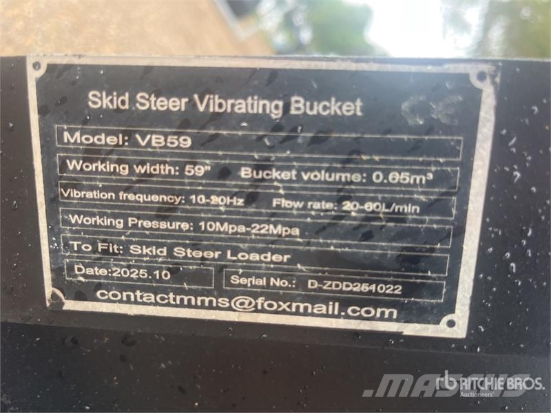  GIYI VB59 2000 mm Vibrating Skid Steer Bucket (Unu دلاء