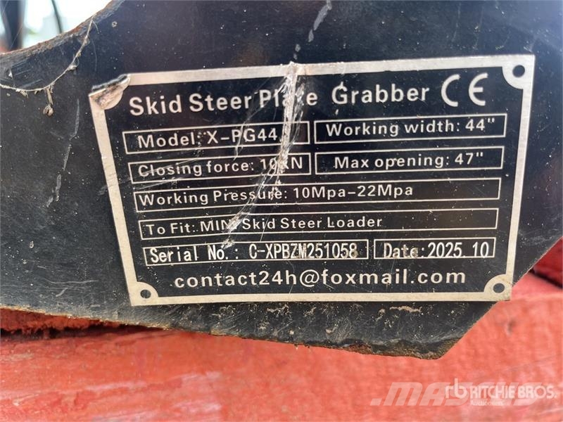 GIYI X-PG44 1120 mm Mini Skid Steer Grapple Grapples
