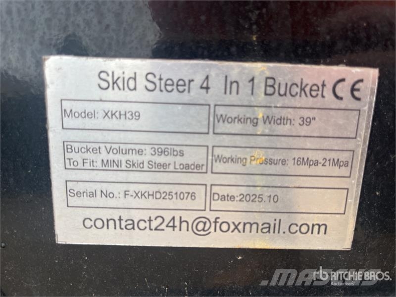 GIYI XKH39 620 mm Multi-Purpose Mini Skid Steer Bu Buckets