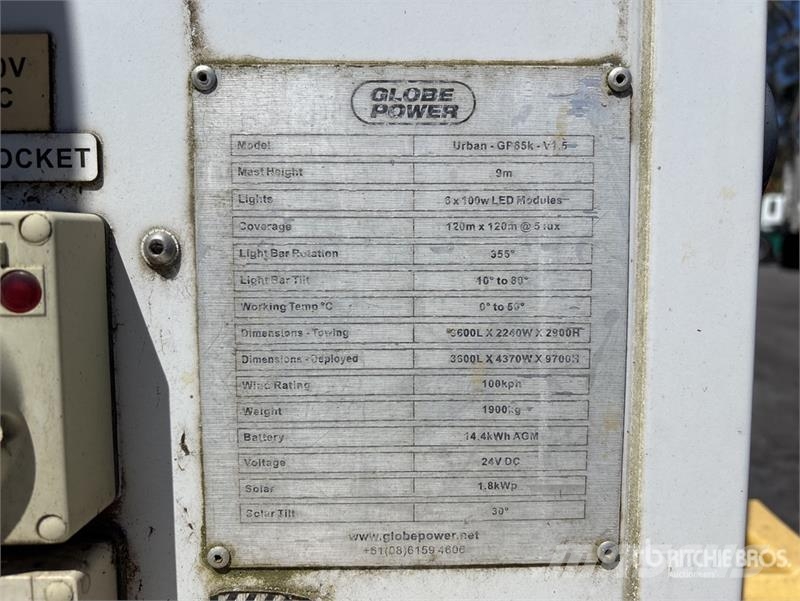 Globe Power GP65K Urban S/A, Solar Powered Light Tower أبراج خفيفة