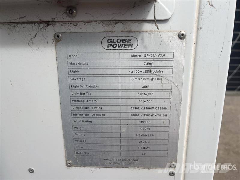 Globe Power Metro GP43K Solar Light Tower (Inoperable) Rasvetni stubovi