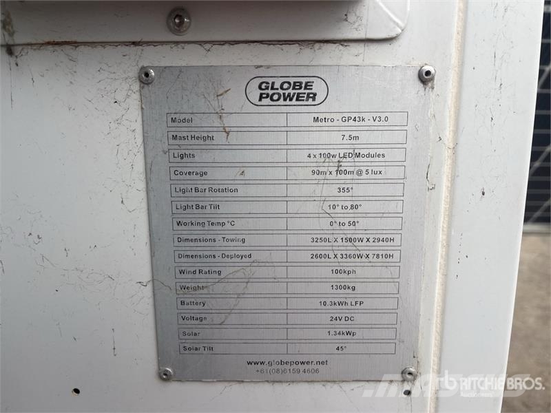 Globe Power Metro GP43K Solar Light Tower (Inoperable) Осветительные установки