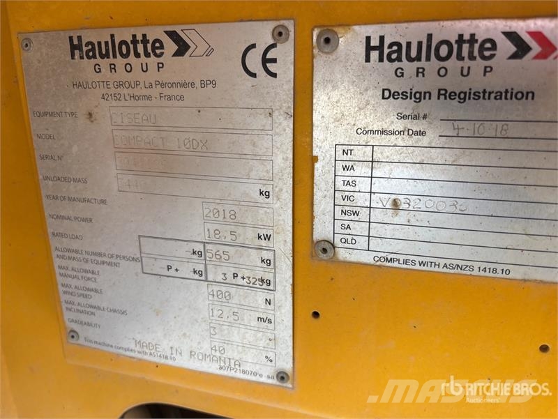 Haulotte 10DX Scissor Lift シザースリフト