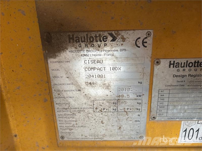 Haulotte Compact 10DX Scissor Lift Scissor lifts